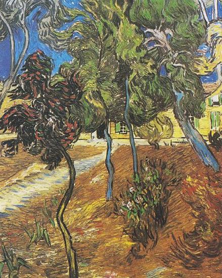 Vincent Van Gogh Trees in the garden of the Hospital Saint-Paul